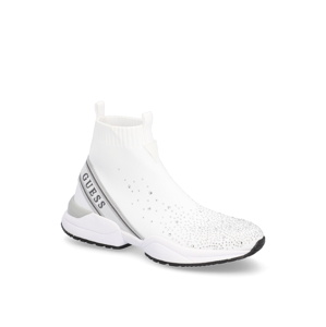 GUESS textil Športová nazúvacia obuv biela