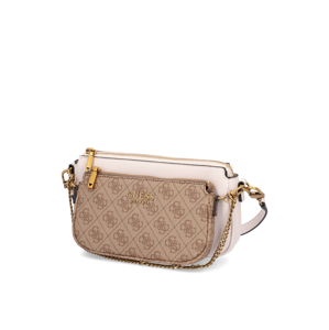 GUESS MIKA (SB) MINI DOUBLE POUCH hnedá