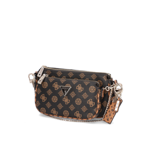 GUESS ARIE DOUBLE POUCH CROSSBODY hnedá